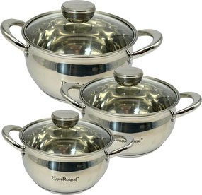 Haus Roland Sada nerezového riadu, 6dielna, kombinácia lesku a matu