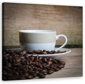 Obraz na plátně, šálek kávy - 50x50 cm