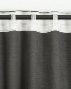 Záves BASIC s navliekacou riasiacou páskou 140x280 cm bridlicovo sivy 1 ks.