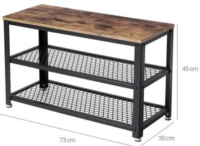 Botník DAVOR hnedá/čierna