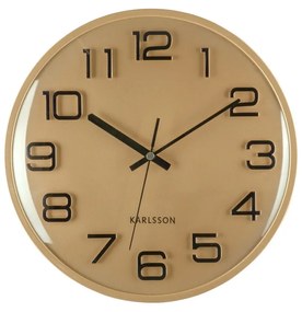 Karlsson 6022GD dizajnové nástenné hodiny zlatá, pr. 30 cm