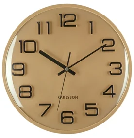 Karlsson 6022GD dizajnové nástenné hodiny zlatá, pr. 30 cm
