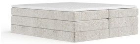 Béžová boxspring posteľ s úložným priestorom/bez čela 140x200 cm Juniper – Maison de Rêve