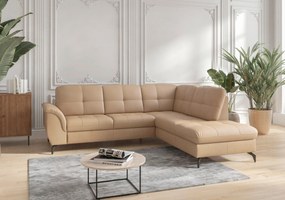 XXXLutz ROHOVÁ SEDAČKA, textil, koža, cappuccino Sit & More - Sedačky - 000144016399