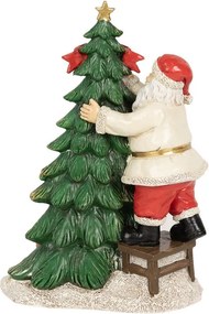 Svietiaca dekorácia Santa zdobiaci stromček Merry Christmas - 15*10*22 cm