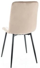 Jedálenská stolička Elen Velvet, béžová