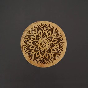 AMADEA Drevená krabička guľatá mandala, masívne drevo, 8 cm, český výrobok