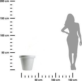 PLASTOVÝ KVETINÁČ SRTIA RIFLO 46X40 CM BIELA