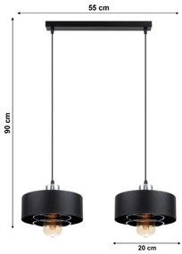 Luster na lanku VEST 2xE27/60W/230V
