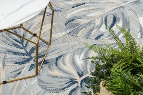 Koberec štrukturálny BOTANIC 65265 Listy Monstera - sivý