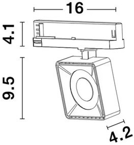 Lištové svietidlo Roler Square čierna