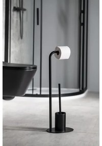 Aqualine - Stojan na toaletný papier a WC štetku SAMBA čierna