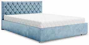 Manželská posteľ 180 cm Kerry (modrá) (s roštom a úložným priestorom). Vlastná spoľahlivá doprava až k Vám domov. 1047024