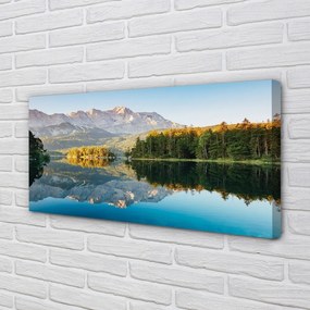 Obraz na plátne Nemecko Mountain forest lake 100x50 cm