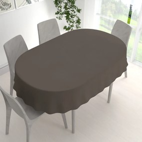 Biante Veľký dekoračný oválny obrus BKU-113 Hnedosivý 180x240 cm