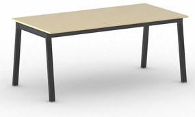 Rokovací kancelársky stôl PRIMO BASIC, 180x90 cm, čierna podnož, breza