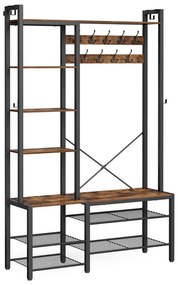 Stojanový vešiak NAVOR hnedá/čierna