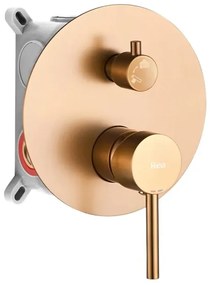 REA-P8809 - Sprchová súprava s podomietkovou batériou LUNGO kartáčovaná meď