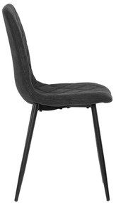 BONTEC Jedálenská stolička, čierna, látka, CT-283 BK2 Farba: Šedá