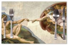 Sablio Prestieranie Stvorenie Adama - Michelangelo Buonarroti: 40x30cm