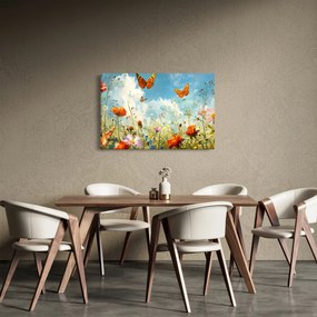 Obraz - Motýle na letnej lúke (90x60 cm)