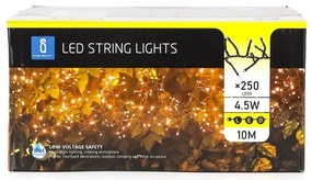 Aigostar - LED Vonkajšia dekoračná reťaz 250xLED/10m IP44 teplá biela