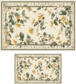 Béžové kúpeľňové predložky v súprave 2 ks 60x100 cm – Foutastic