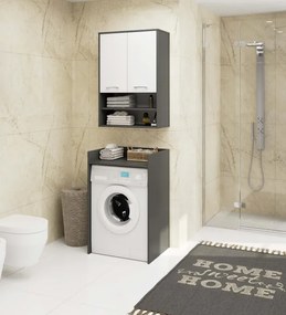 Kúpeľňová skrinka FIN H934 W64 2D 1P grafitová / biela