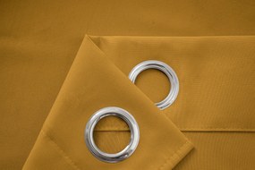 Horčicový záves OXFORD 140x250 cm Zavesenie: Kovové krúžky