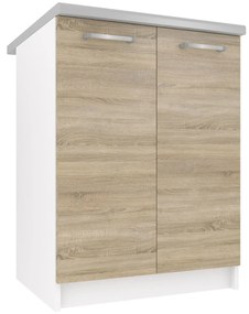 Kuchynská skrinka Belini spodná 60 cm dub sonoma s pracovnou doskou  TOR SD2-60/0/WT/DS/0/P