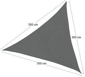 Tieniaca plachta Triangle 300x300 cm - antracitová