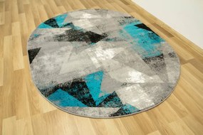 Koberec Victoria B885A tyrkysový / sivý