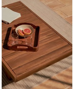 Záhradná lounge súprava z masívu akácie pre 5 v krémovo-prírodnej farbe Raco – Kave Home