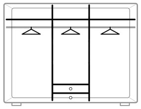 Šatníková skriňa Inneas (jaseň biely). Vlastná spoľahlivá doprava až k Vám domov. 794543
