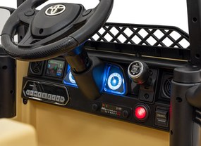Ramiz Toyota FJ Cruiser pre deti béžová + diaľkové ovládanie + pohon 4x4 + LED audio + EVA + pomalý štart