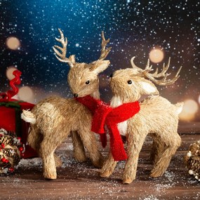 VIANOČNÁ FIGÚRKA REINDEER 21X11 CM VIACFAREBNÁ