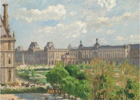 Obraz - Camille Pissarro, Place du Carrousel, Paris, reprodukcia (70x50 cm)