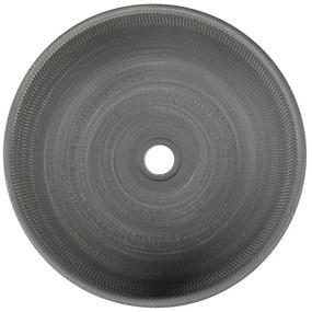 Sapho Sapho, PRIORI keramické umývadlo, priemer 41 cm, 15 cm, farba šedá so vzorom, PI024