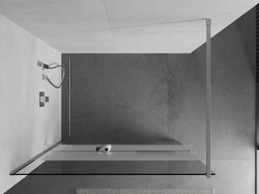 Mexen Kioto+, sprchová zástena s poličkou a držiakom na uteráky 100 x 200 cm, transparent/8mm námraza sklo, chrómový profil, 800-100-121-01-35