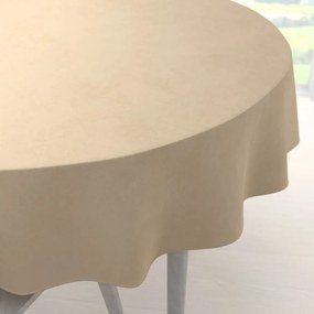 Biante Veľký zamatový okrúhly obrus Velvet Premium SVP-045 Kávovo béžový Ø 150 cm