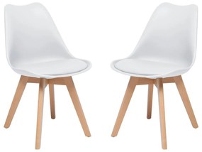 Sada dvoch moderných stoličiek Jazz, Farby:: prírodná / biela
