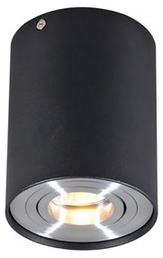 Inteligentné povrchové bodové svietidlo čierne s oceľou vrátane WiFi GU10 - Rondoo up