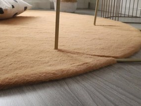 TZ Béžový okrúhly koberec Rabbit Rozmer: 140