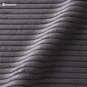 Tmavosivá čalúnená dvojlôžková posteľ s úložným priestorom s roštom 180x200 cm Mattis Cord – Meise Möbel