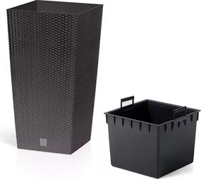Plastový kvetináč DRTS240 24 cm - hnedá