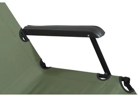 Skladacie polohovateľné kreslo zelená/čierna