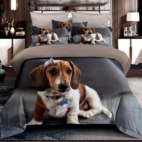 Obliečky Homa DOG beagle 3-dielna sada 140x200 cm