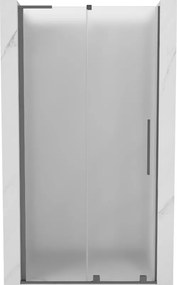 Mexen Velar L, posuvné sprchové dvere do otvoru 90 cm, 8mm sklo námraza, brúsený grafit, 871-090-003-31-95