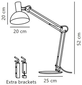 DFTP by Nordlux - Stolná lampa ARKI 1xE27/60W/230V čierna