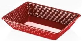 KULSAN HENA MELAMÍNOVÝ KOŠÍK NA CHLIEB 37X27X8CM ČERVENÝ
